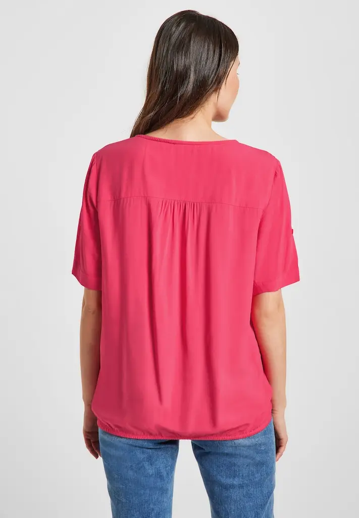 Unifarbene Basic Bluse