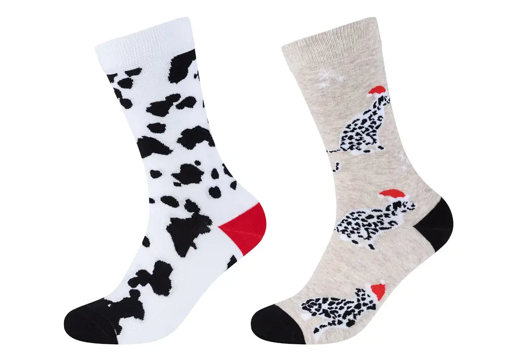 Unisex organic cotton motifs Socks 2p