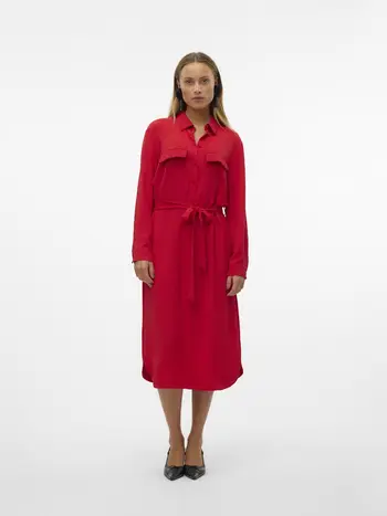 VMALVA L/S CALF SHIRT DRESS WVN GA