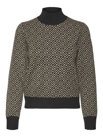 VMARIA ART LS HIGH-NECK PULLOVER GA