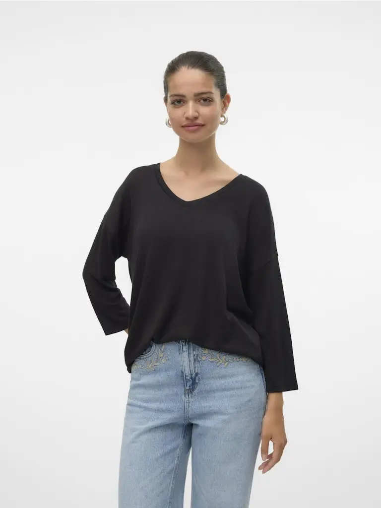 VMBRIANNA 3/4 V-NECK PULLOVER BOO REP