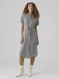 VMBUMPY SS CALF SHIRT DRESS WVN GA