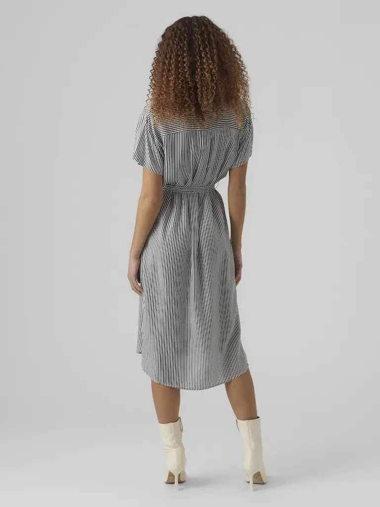 VMBUMPY SS CALF SHIRT DRESS WVN GA