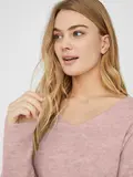 VMCREWLEFILE LS V-NECK BLOUSE NOOS