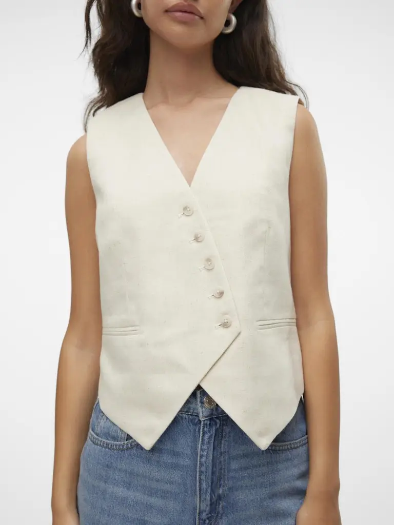 VMFLORENCE SL LINEN WAISTCOAT