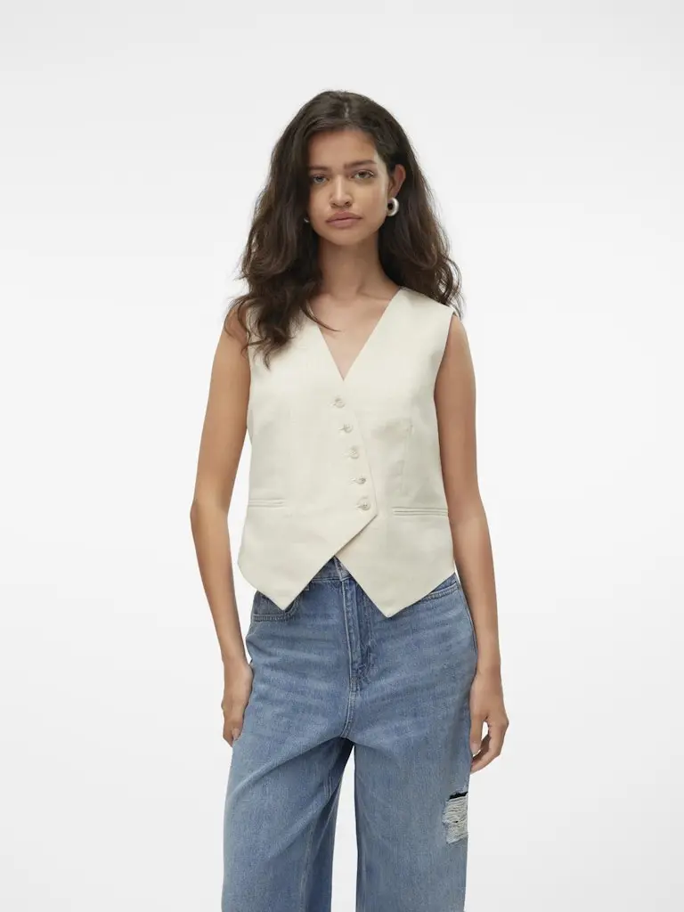 VMFLORENCE SL LINEN WAISTCOAT