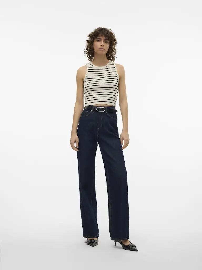 VMGINNY SL O-NECK CROP TOP NOOS