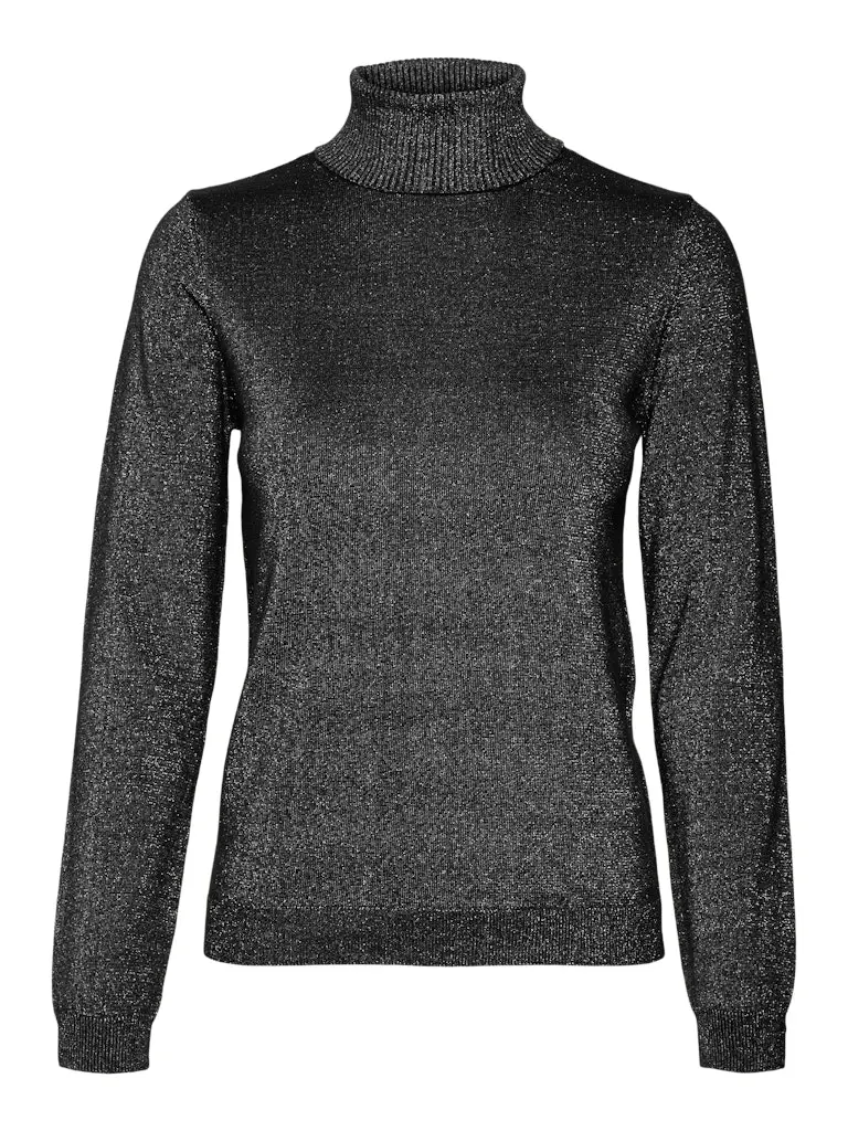 VMHAPPYGLITTER LS ROLLNECK PULLOVER BOO