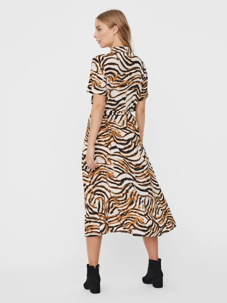 VMKOURTNEY SS CALF SHIRT DRESS WVN GA