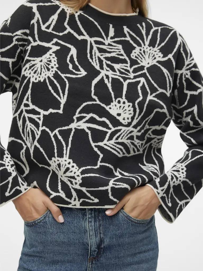 VMNEW FLORA LS O-NECK LOOSE PULLOVER