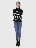 VMSABA STRIPE LS HIGHNECK BLOUSE GA NOOS