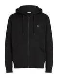 WOVEN LABEL ZIP THROUGH HOODIE